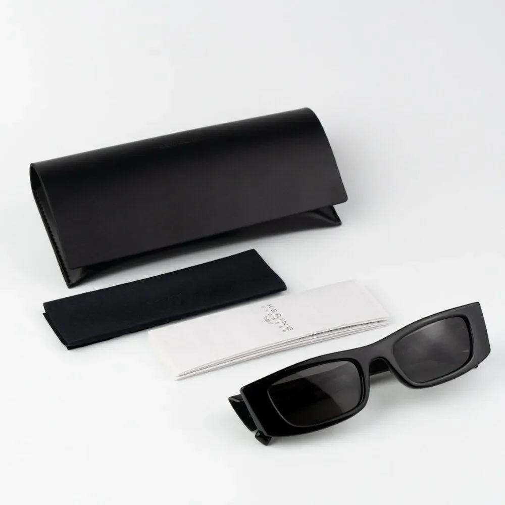 NEW Saint Laurent SL553 001 Black Grey Rectangle Unisex Sunglasses